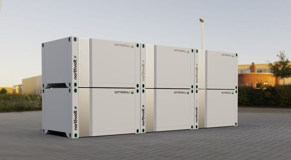 Northvolt och Vattenfall lanserar jättestora batteripaket