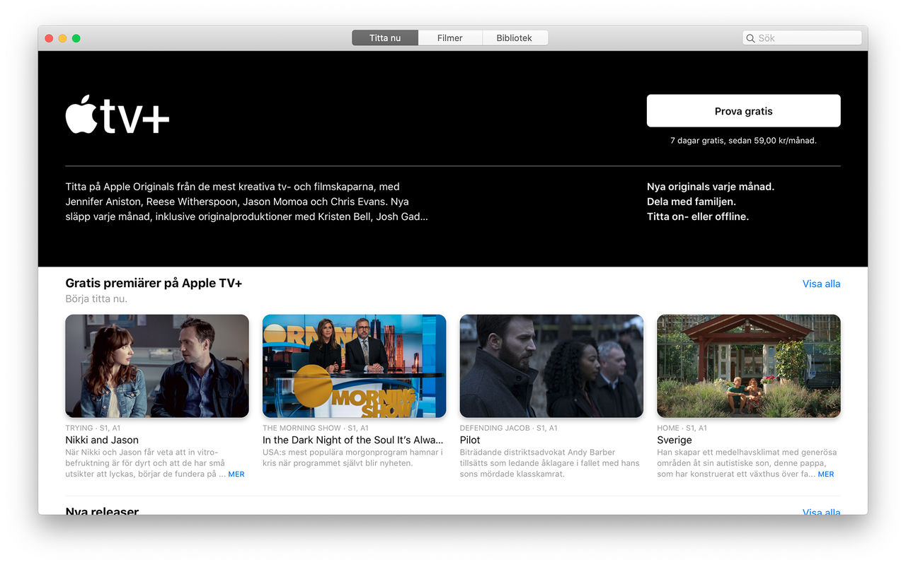 Apple börjar köpa in äldre tv-serier och filmer till Apple TV+