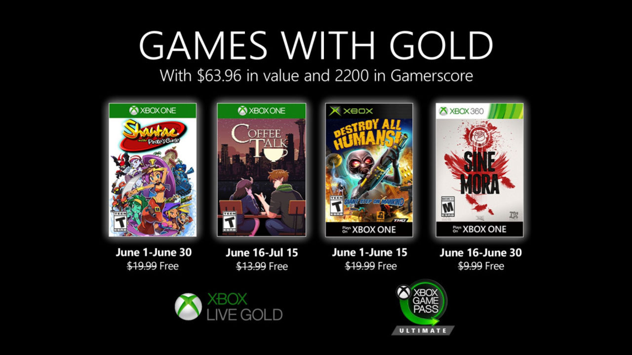 Microsoft presenterar nästa månads Games with Gold
