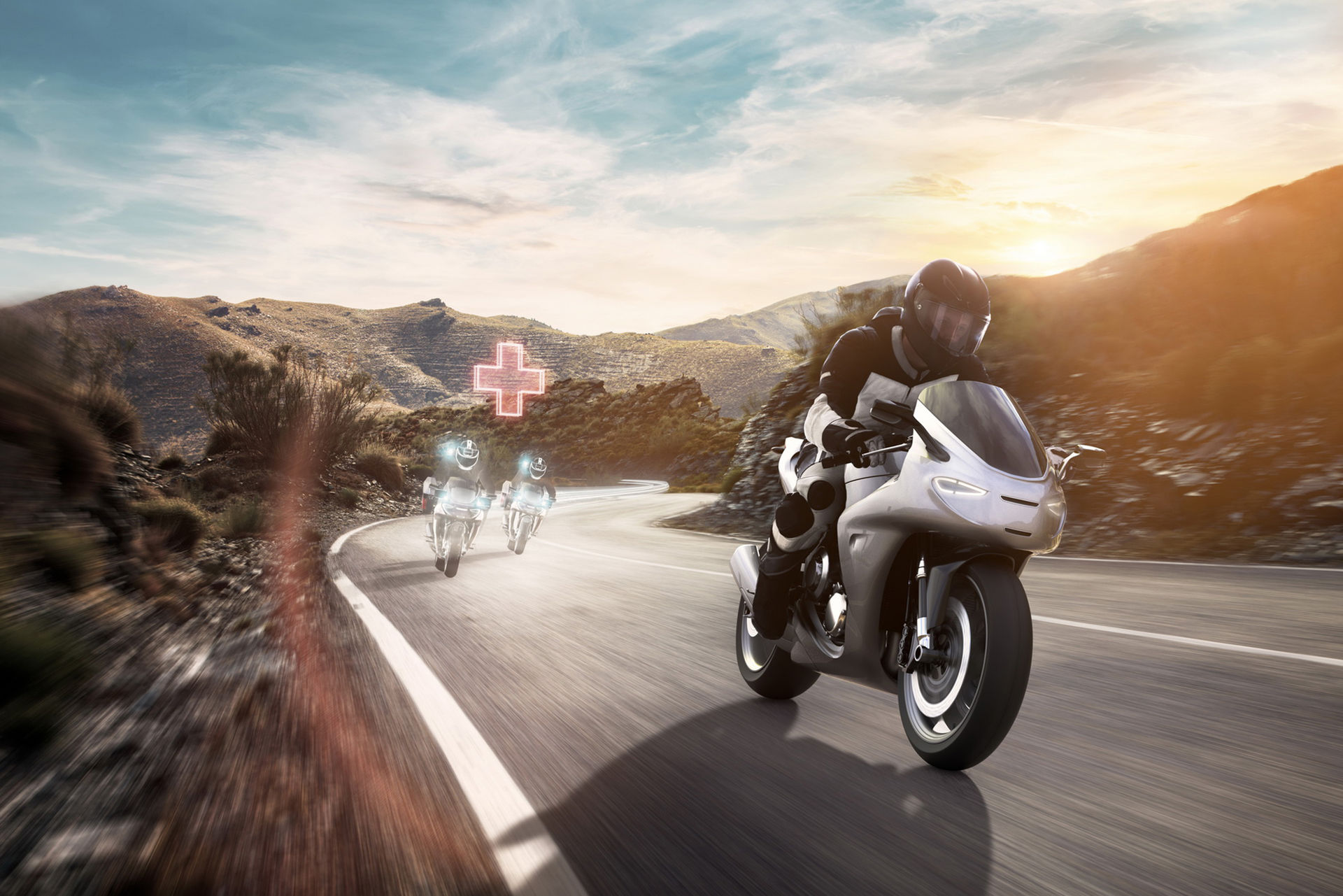 Digitalt system för motorcyklar larmar automatiskt vid olycka