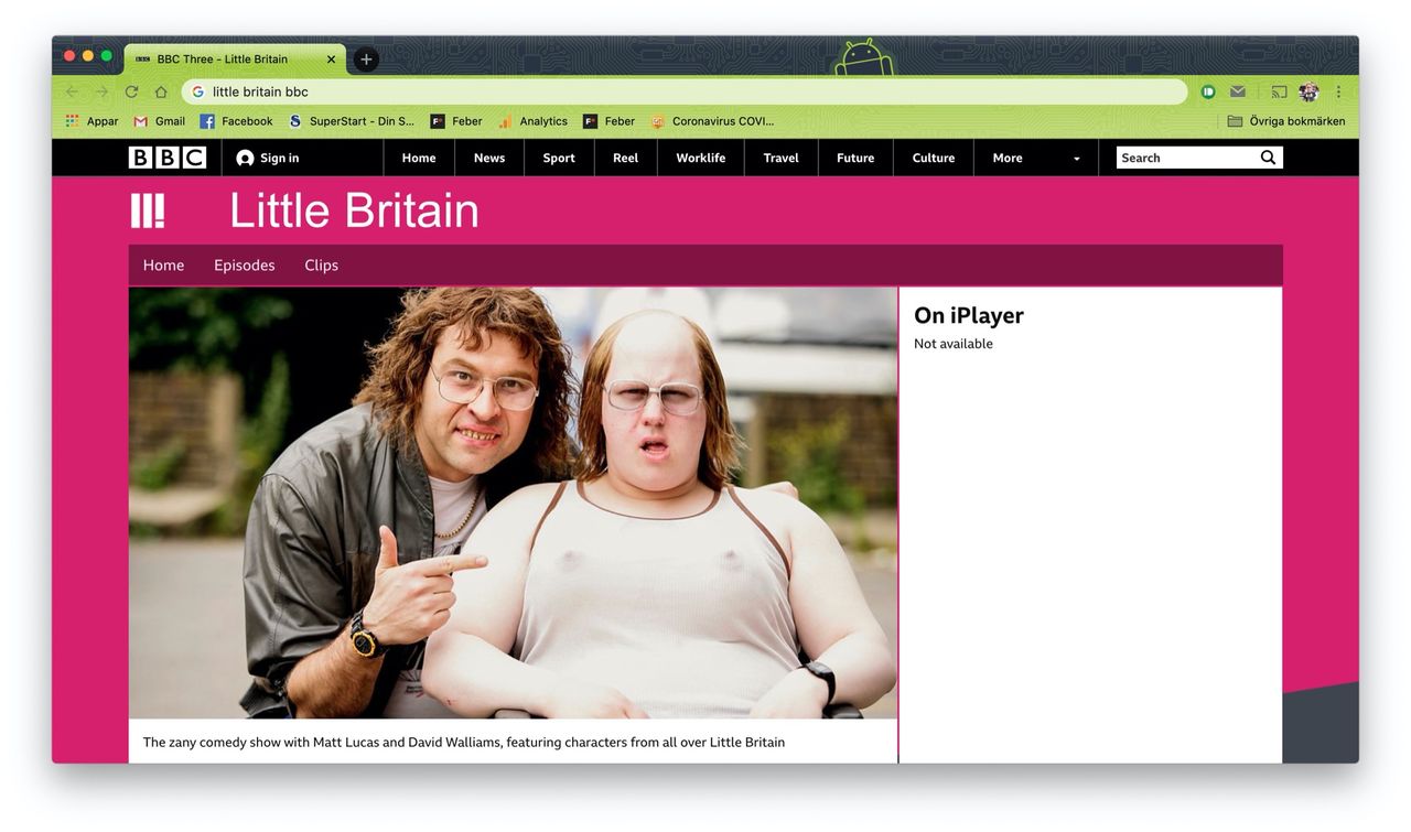 Little Britain bortplockat från Netflix