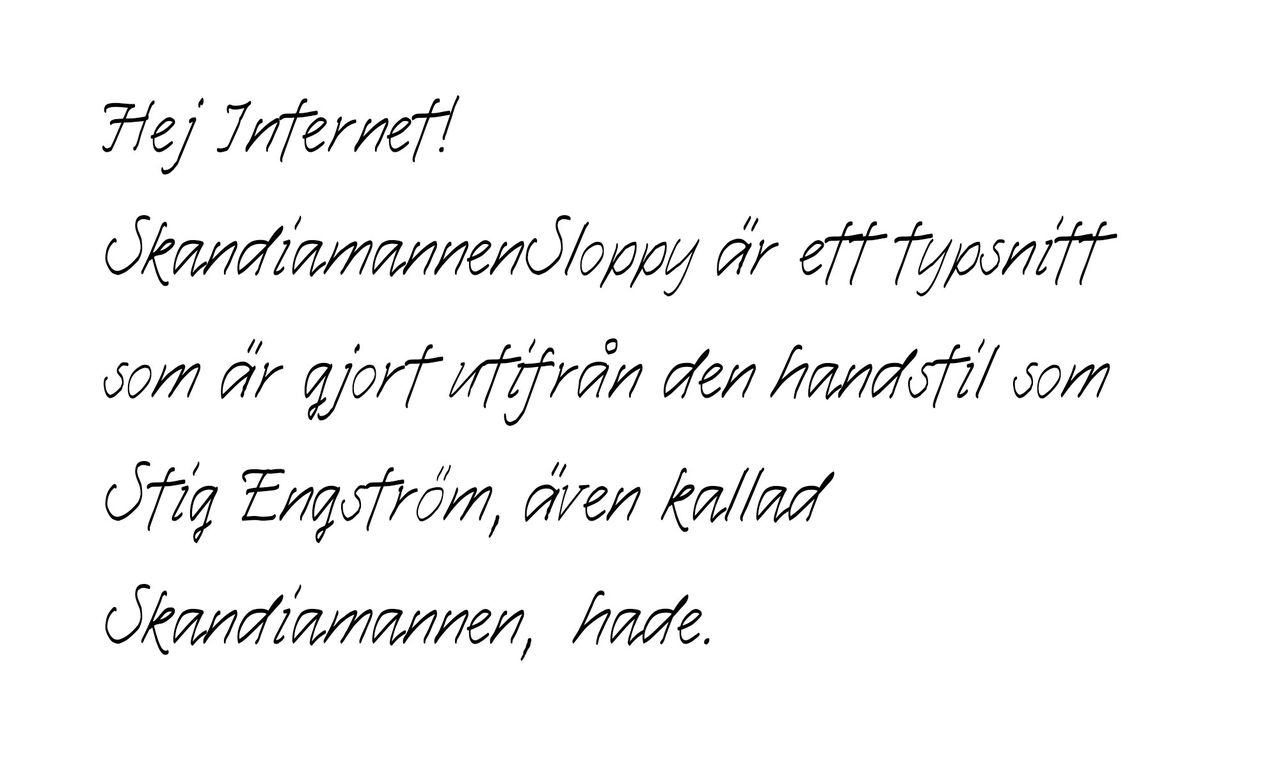 Skandiamannens handstil som typsnitt