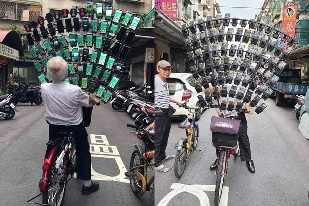 Taiwanesisk pensionär har uppdaterat sin Pokémon Go-cykel