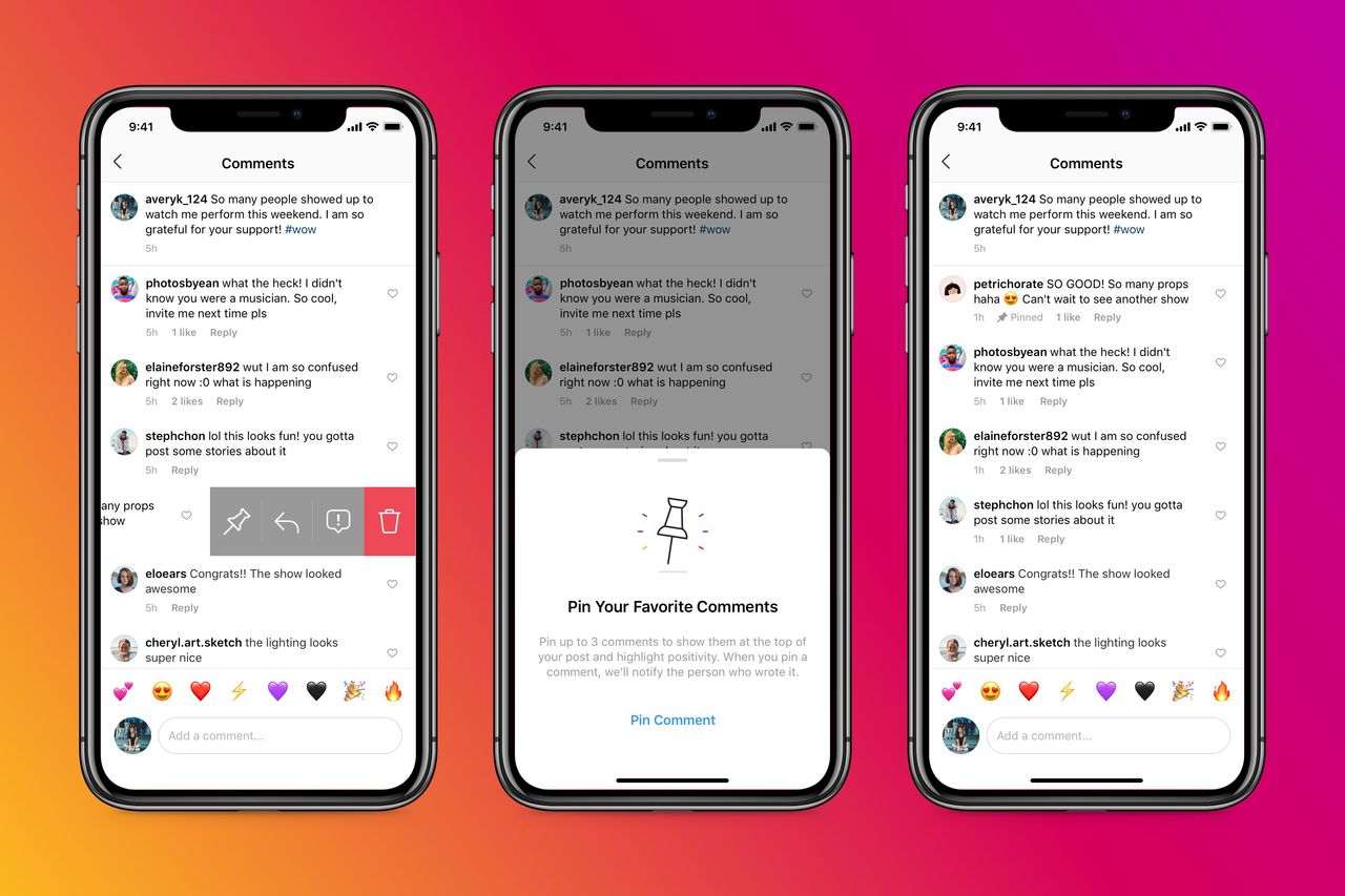Instagram låter alla pinna kommentarer