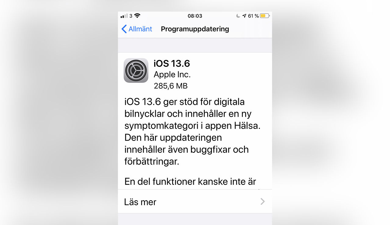 Apple släpper iOS 13.6