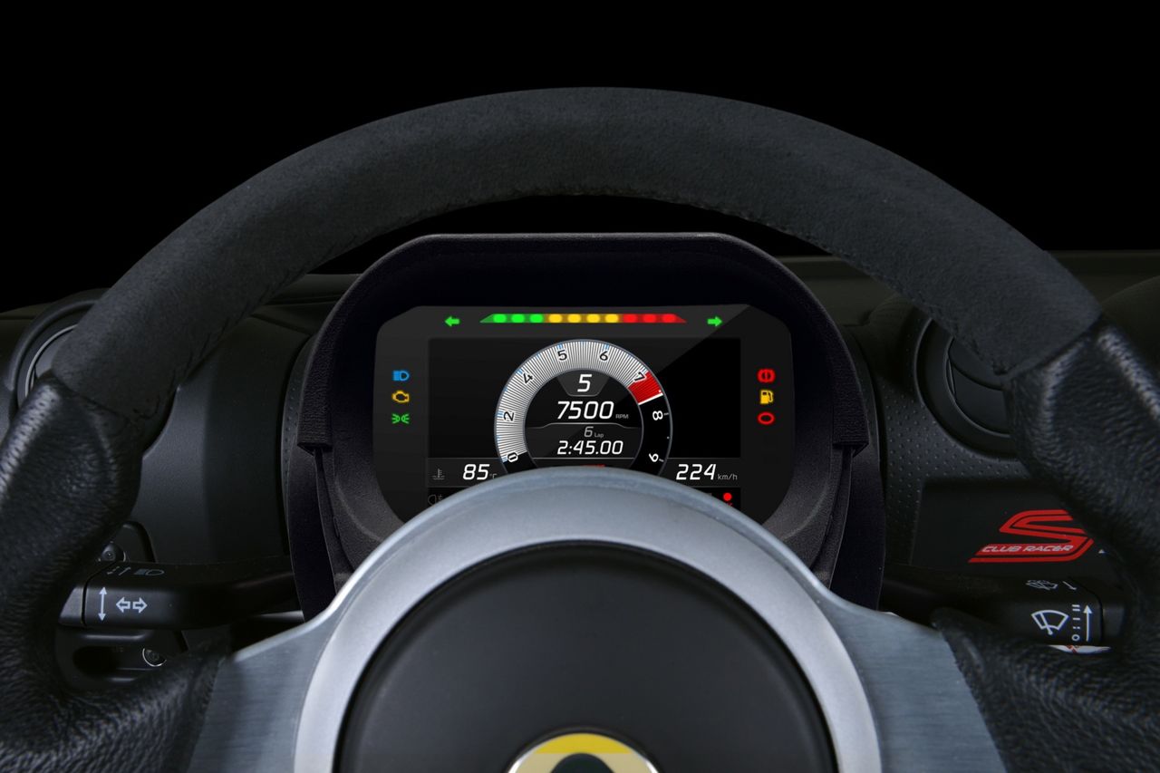 Digitalt instrumentkluster till Lotus Elise och Exige