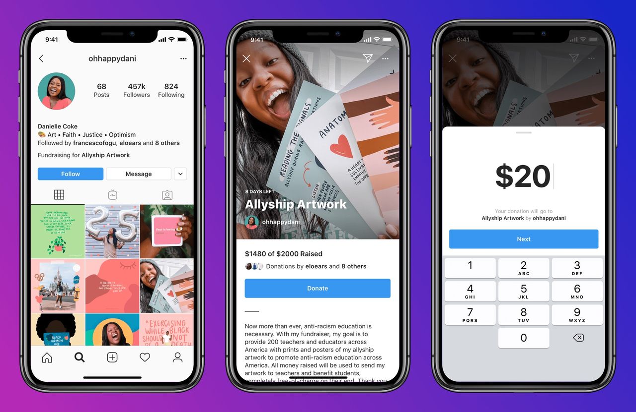 Instagram börjar testa insamlingar
