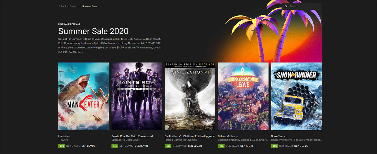 Epic Games drar igång stor sommarrea