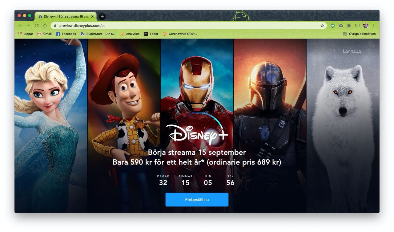 Nu kan du registrera dig för Disney+ i Sverige