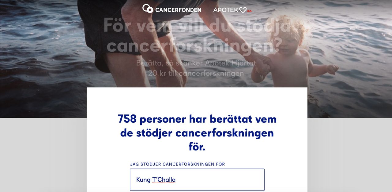 Skänk pengar till Cancerfonden helt gratis