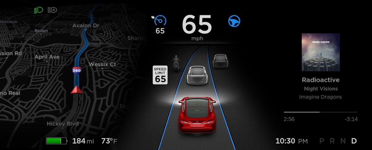Nu kan Teslas bilar se vilken hastighetsgräns som gäller