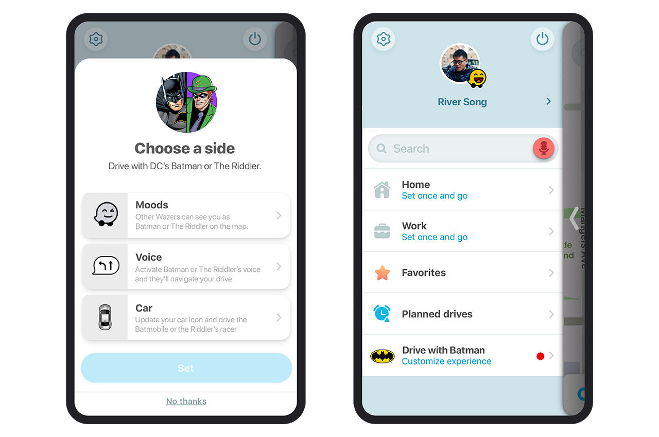 Låt en batmobile visa vägen i Waze