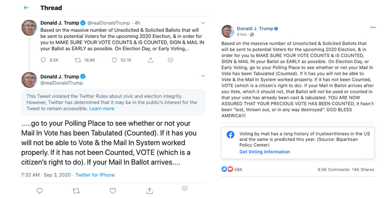 Twitter gömmer ännu en av Donald Trumps tweets