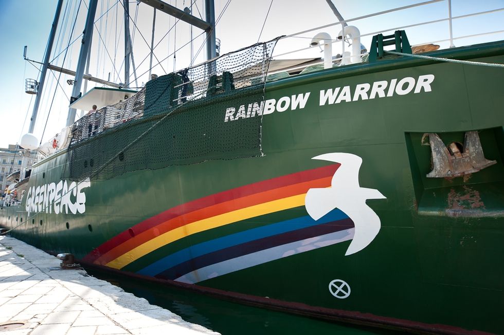 Greenpeace blockerar hamnen vid Preems raffinaderi i Lysekil