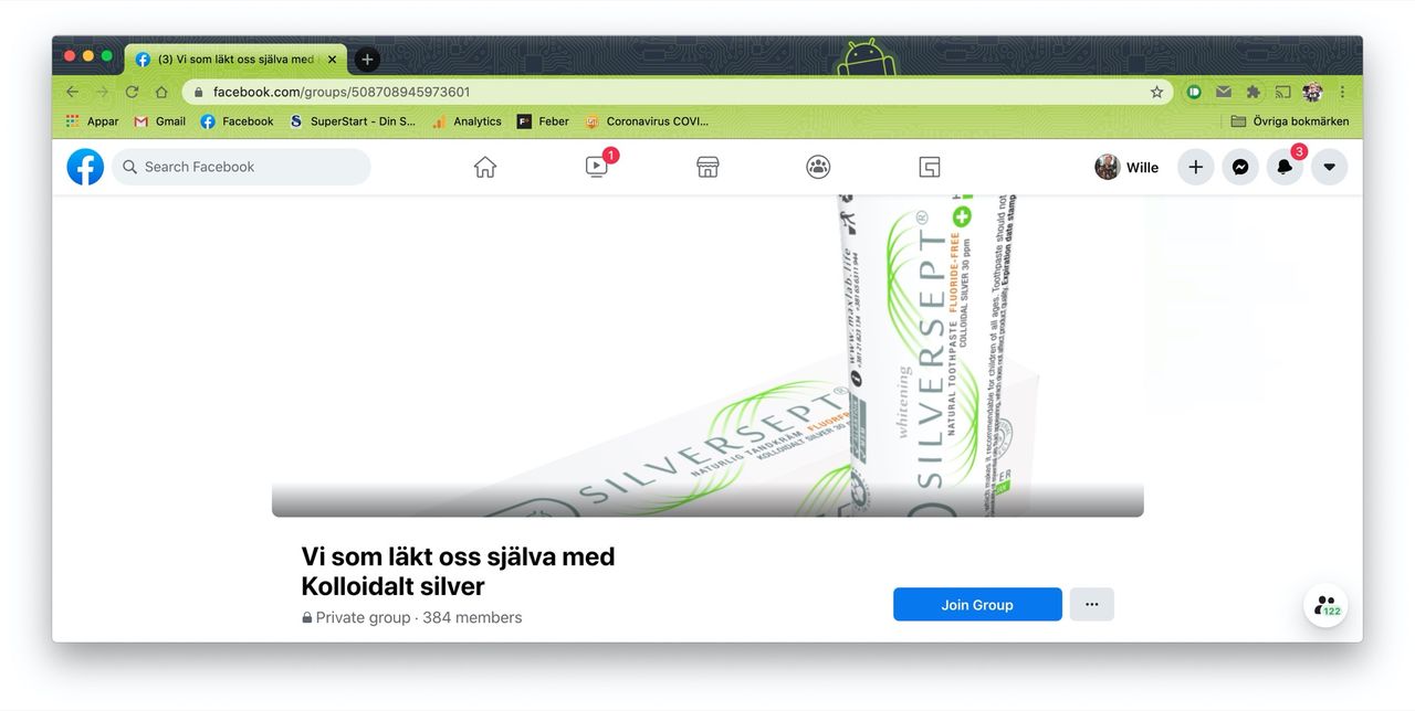 Facebook slutar rekommendera hälsogrupper