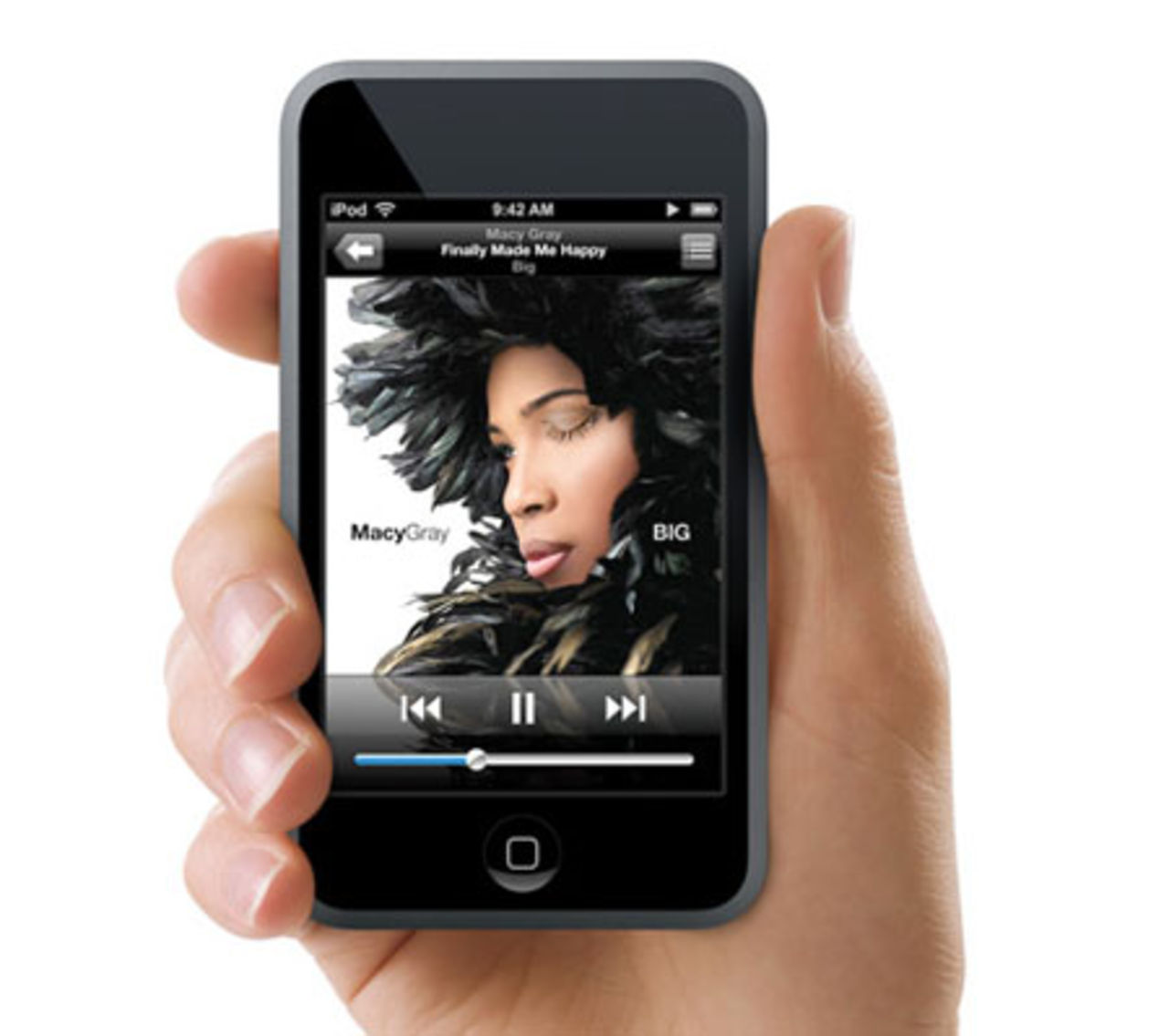 Kontrollera iPoden med blinkningar