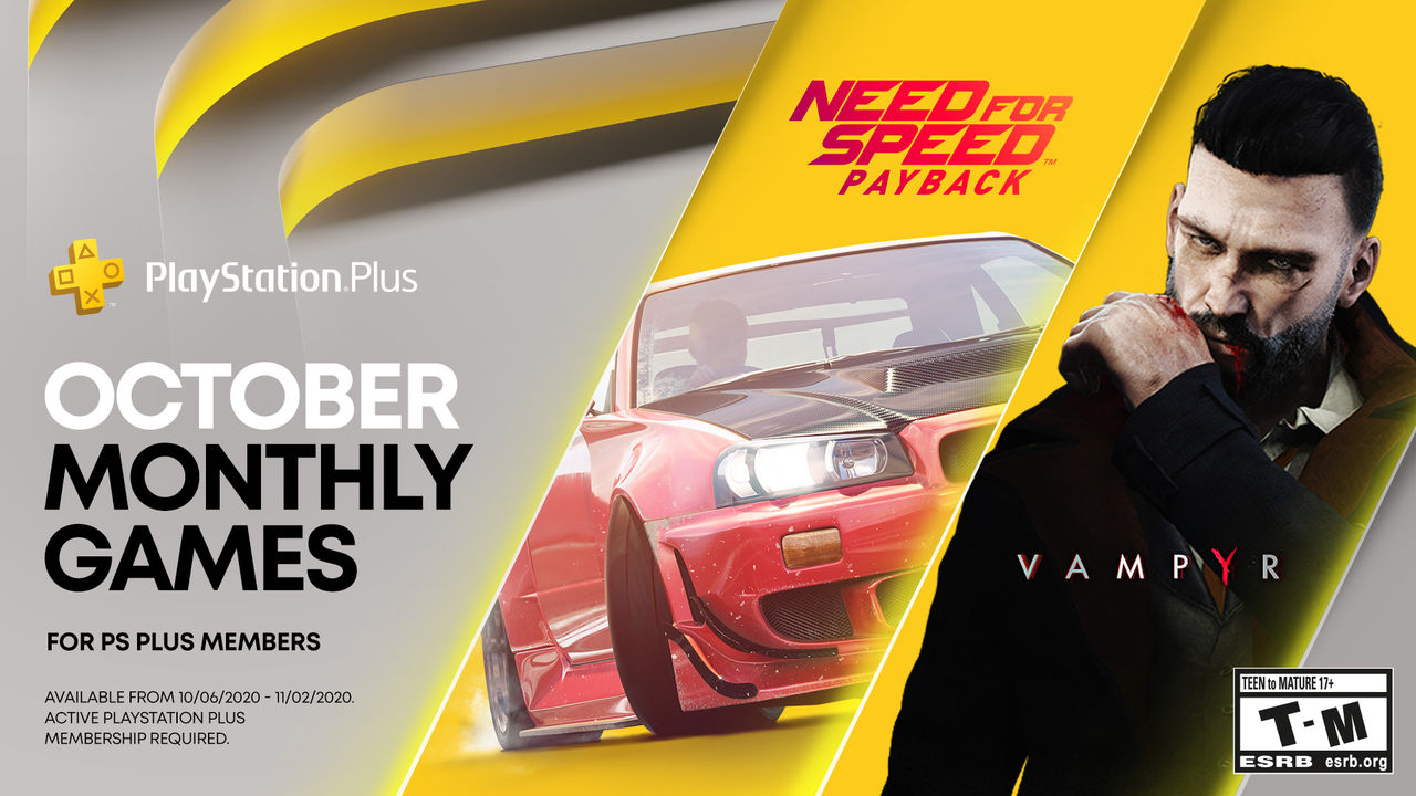 Need for Speed: Payback och Vampyr till PS+ i oktober