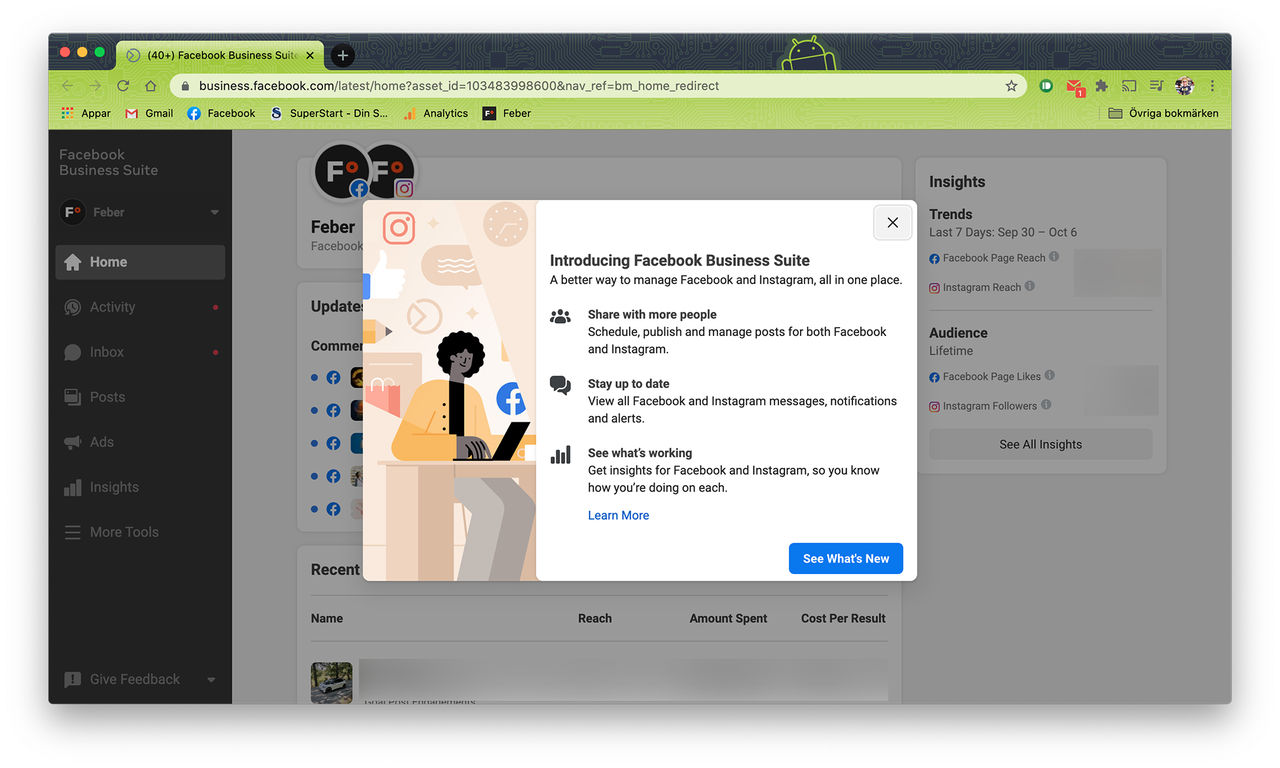 Facebook lanserar Facebook Business Suite