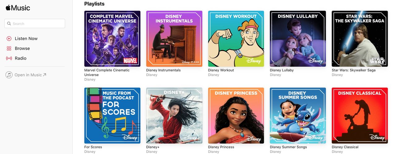 Apple Music får egen Disney-avdelning