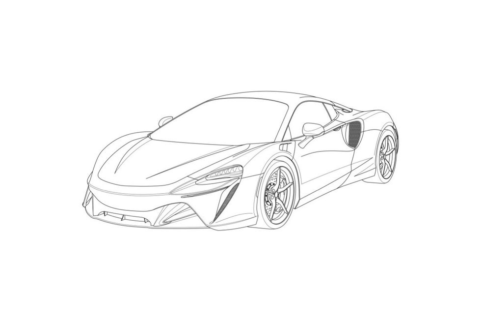 Patentritningar avslöjar McLarens nya sportbil