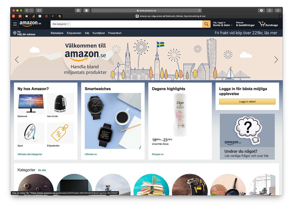 Amazon.se har öppnat!