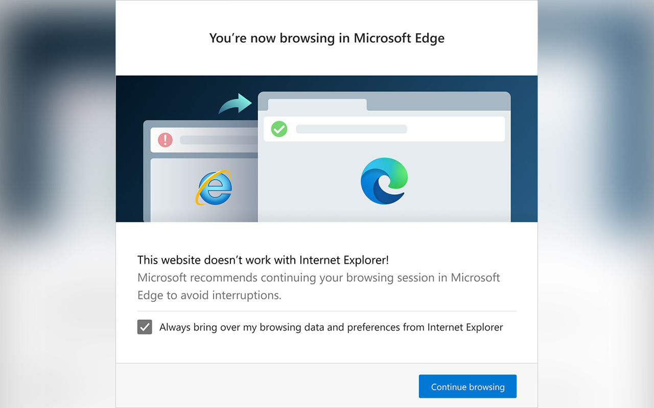Microsoft tvingar över Internet Explorer-användare till Edge