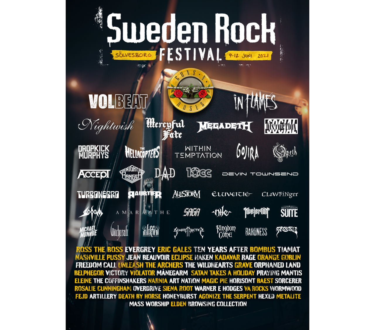 83 artister klara för Sweden Rock Festival 2021
