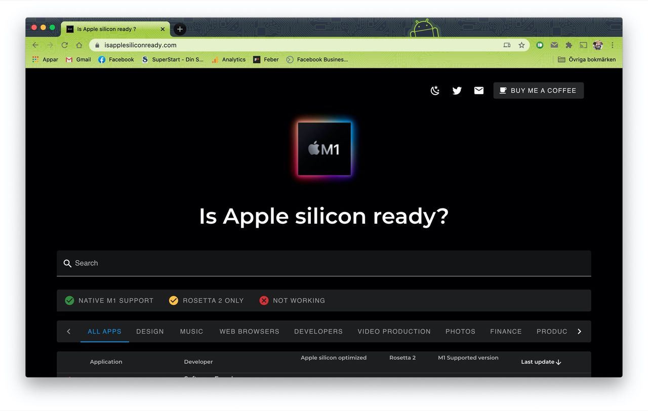 Kolla in vilka program som funkar på Apples M1-datorer