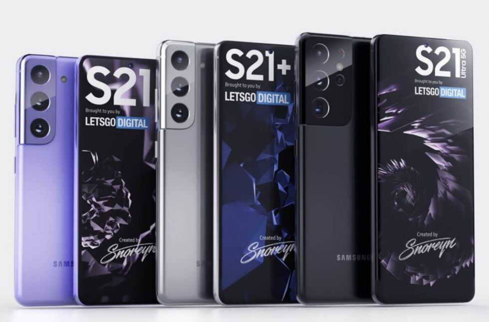 Nya läckta bilder visar hela Samsung Galaxy S21-familjen