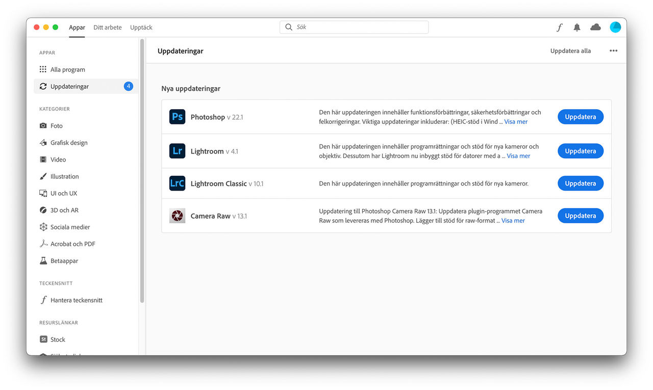 Adobe Lightroom kommer nu till ARM