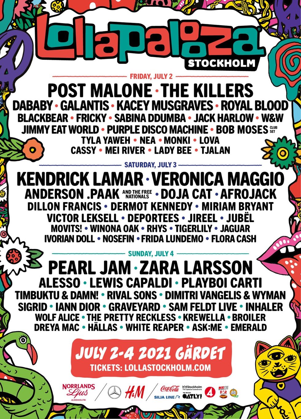 Lollapalooza presenterar artisterna för 2021