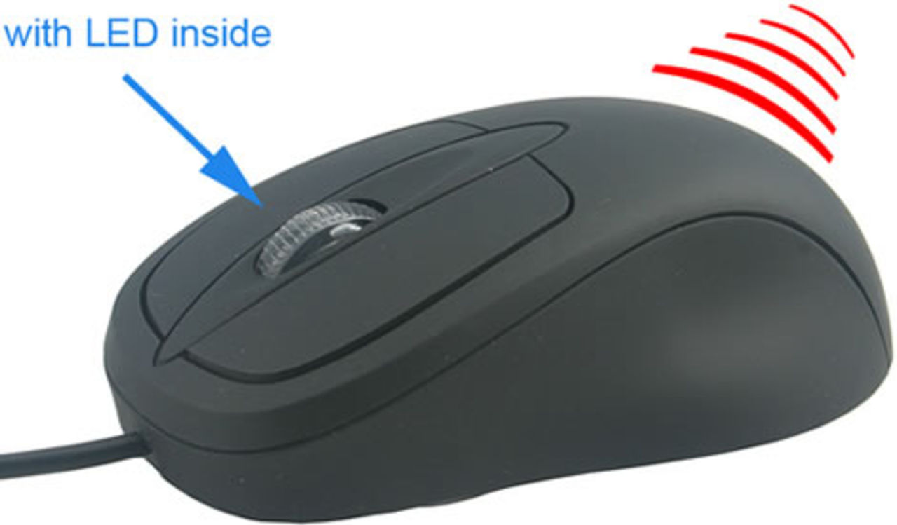 Mus med inbyggd infravärme