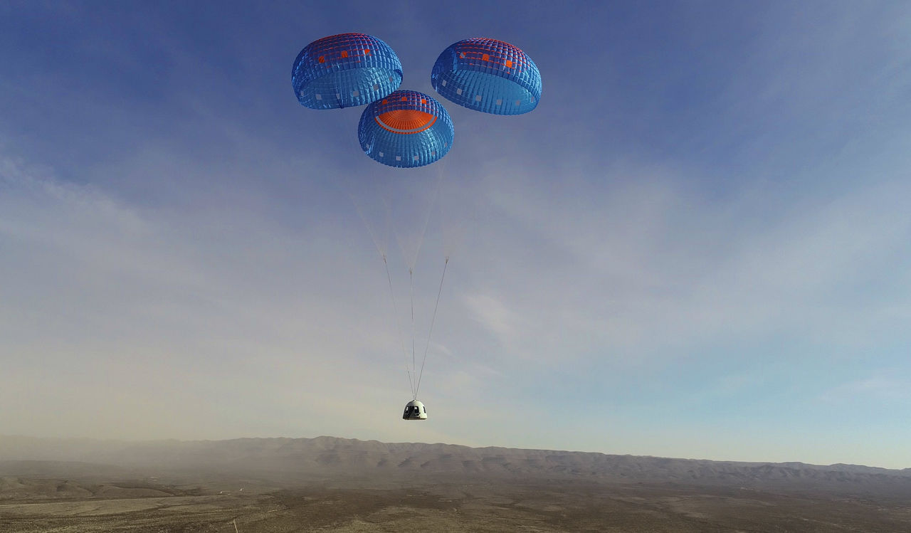 Blue Origin har testat sin nya passagerarkapsel