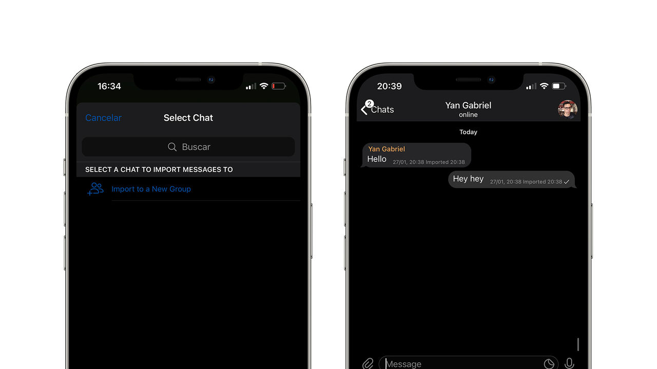 Telegram kunde importera meddelanden från WhatsApp