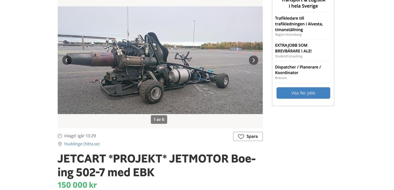 Köp en gokart med jetmotor