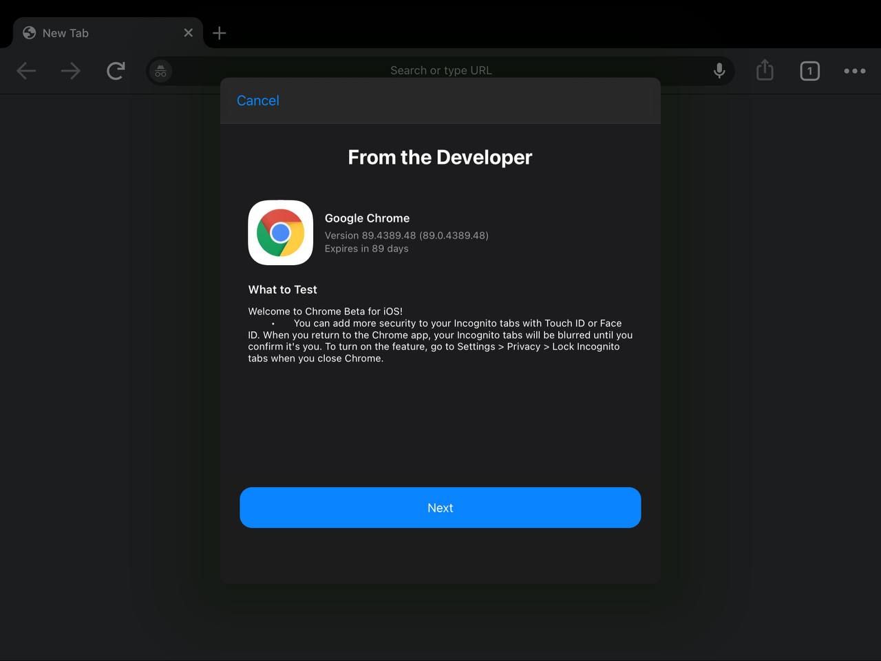 Google testar Face ID för inkognitoflikar