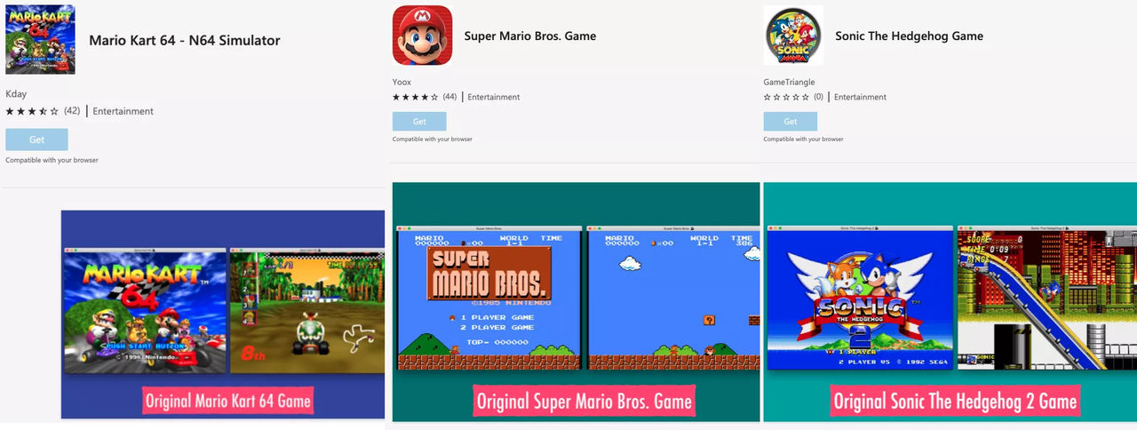 Edge-tillägg huserar illegala kopior av spel