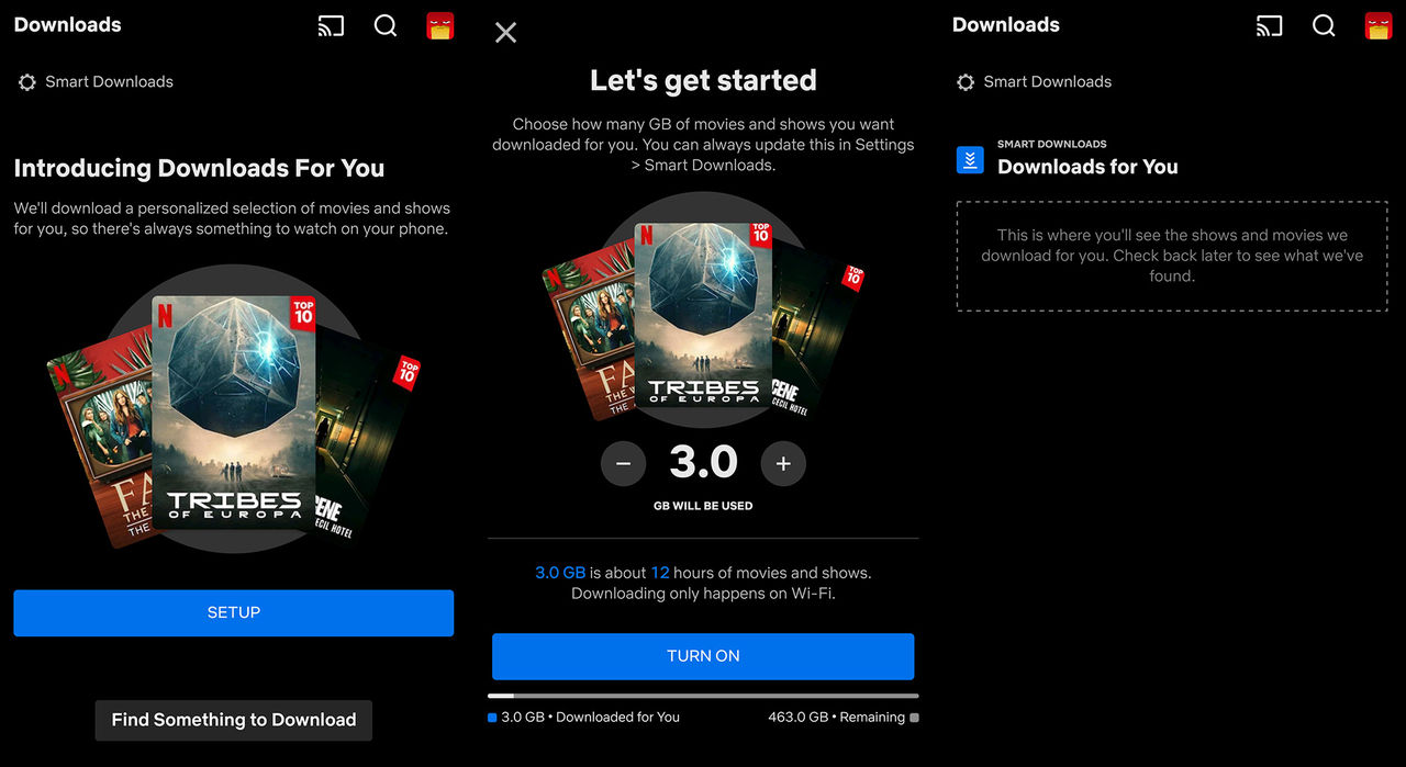 Netflix börjar rulla ut Downloads for You