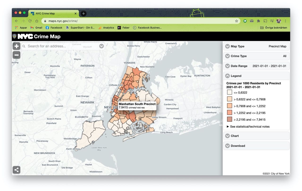 Stockholm får interaktiv brottskarta