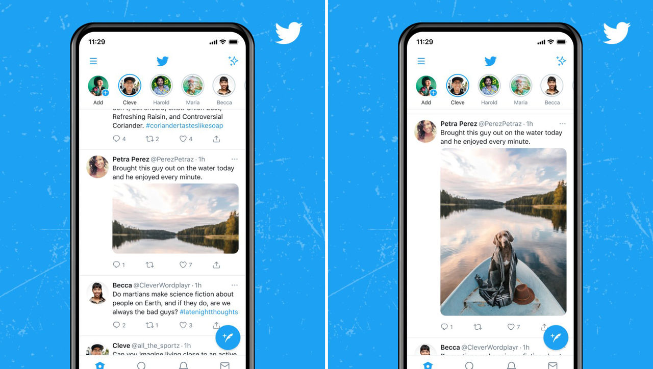Twitter testar att sluta beskära bilder i sitt flöde