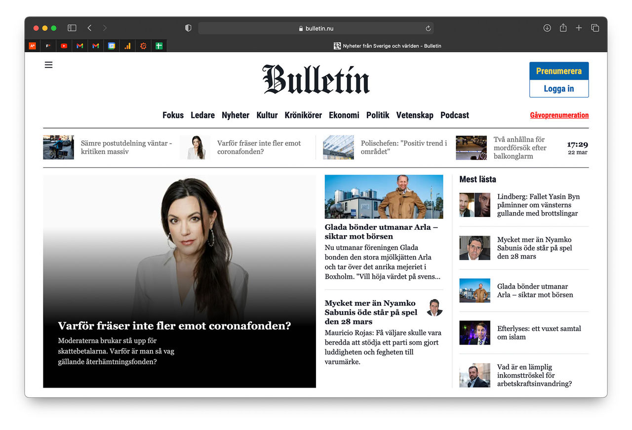 Chefredaktörer lämnar Bulletin