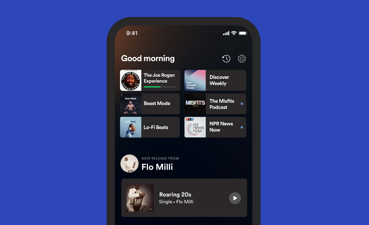 Spotify gör om sin hemskärm igen