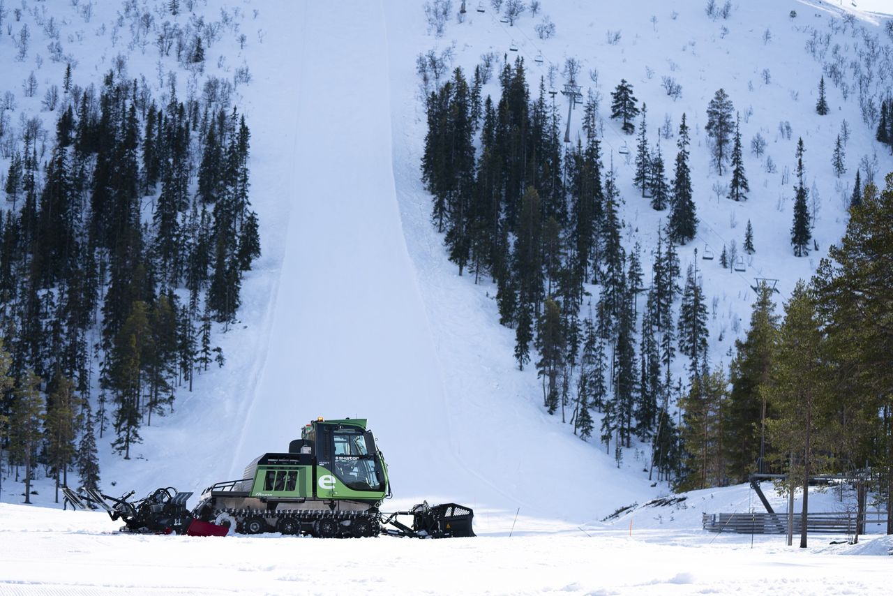 SkiStar testar eldriven pistmaskin