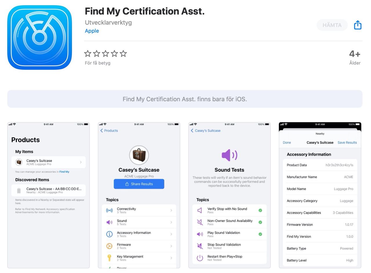 Apple släpper test-app för deras Find My-nätverk