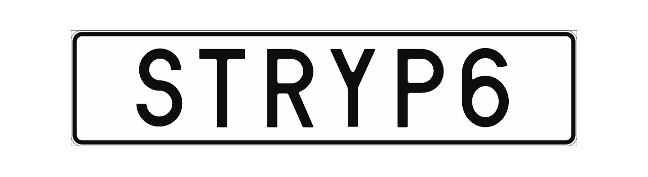 STRYP6 fick nobben som registeringsskylt