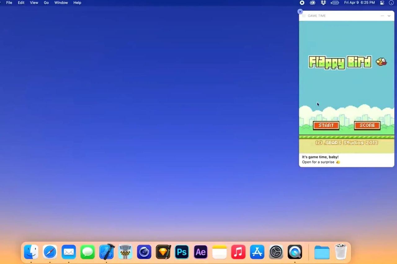 Utvecklare gör Flappy Bird som macOS-notifiering