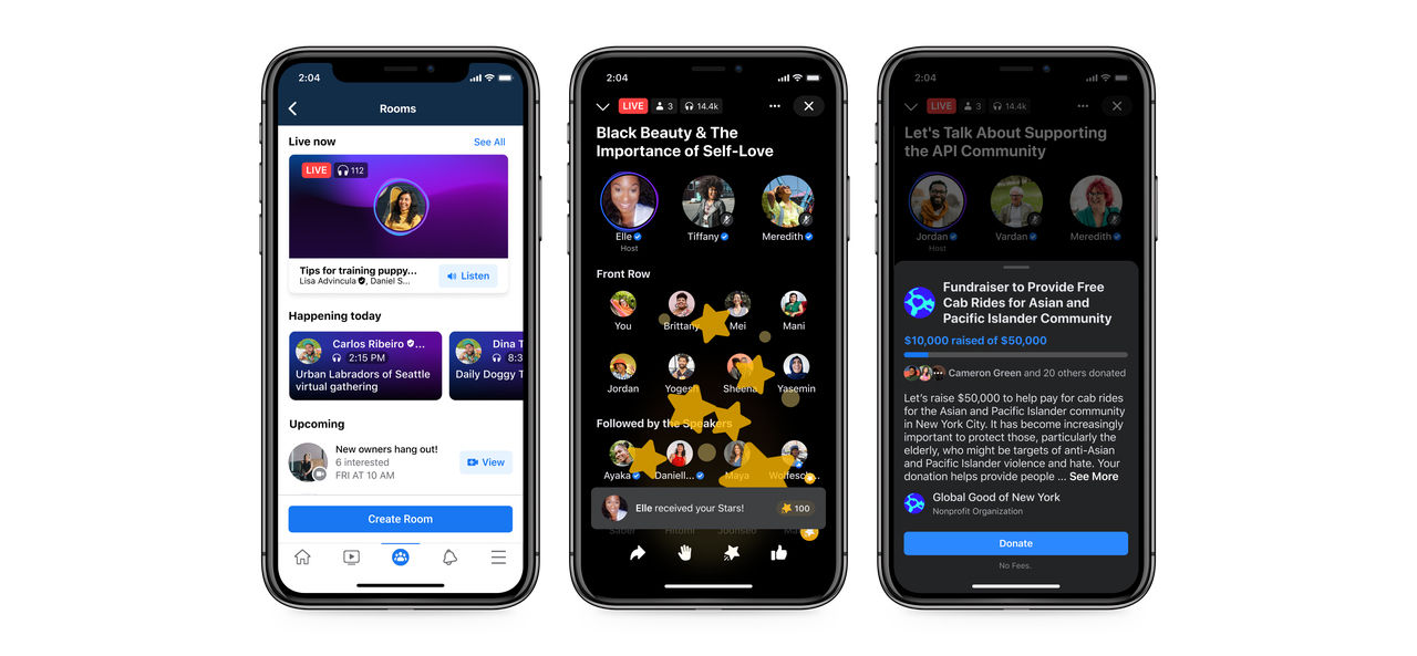 Facebook visar upp sin Clubhouse-klon Rooms
