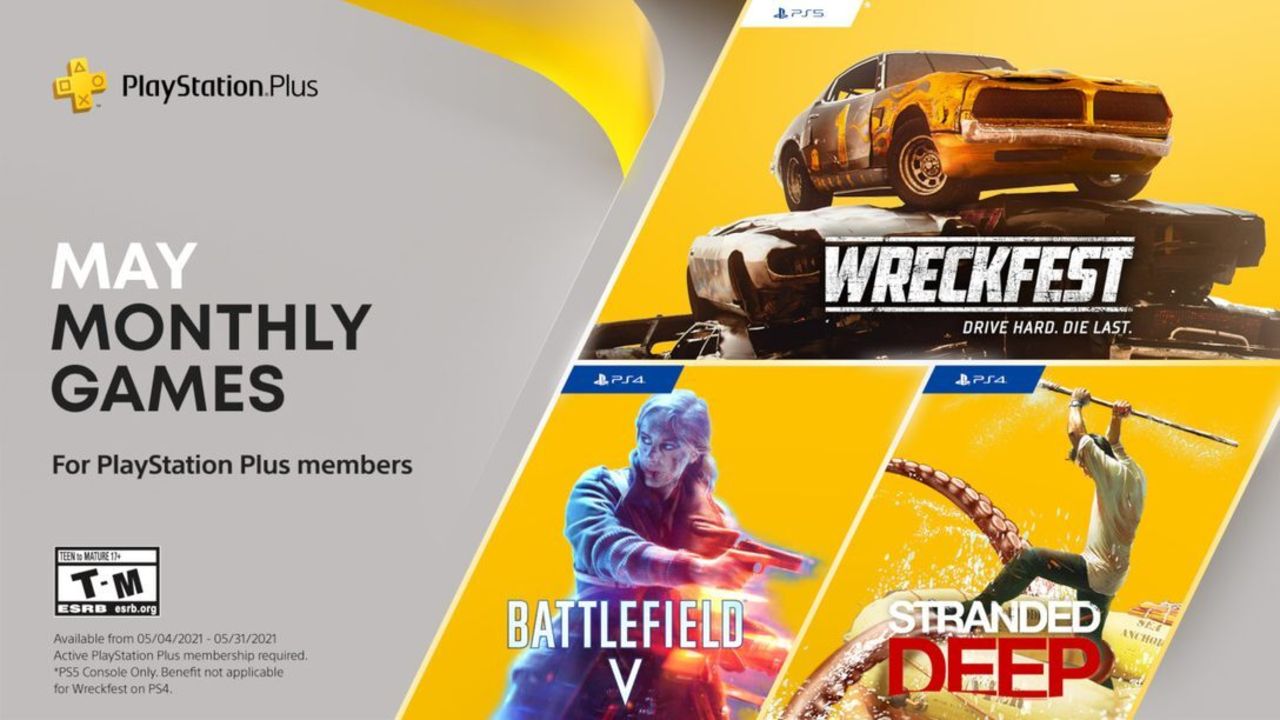 Wreckfest, Battlefield V och Stranded Deep till PS Plus i maj