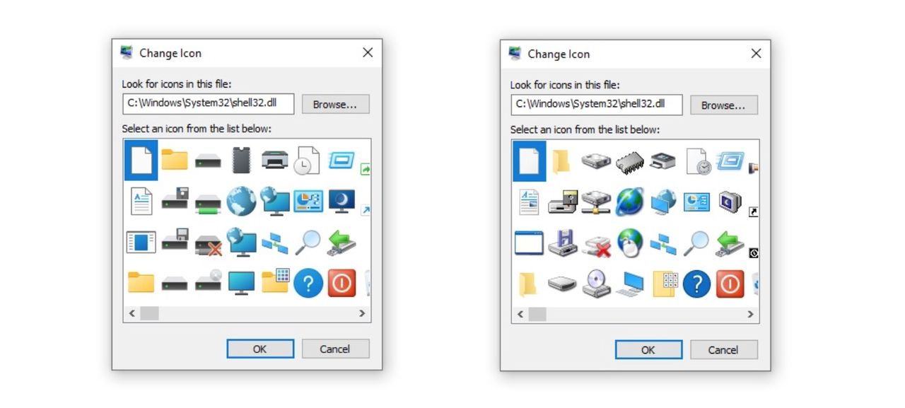 Windows 10 dumpar de sista Windows 95-ikonerna