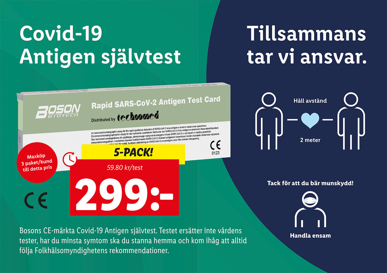 Lidl börjar sälja självtester för COVID-19